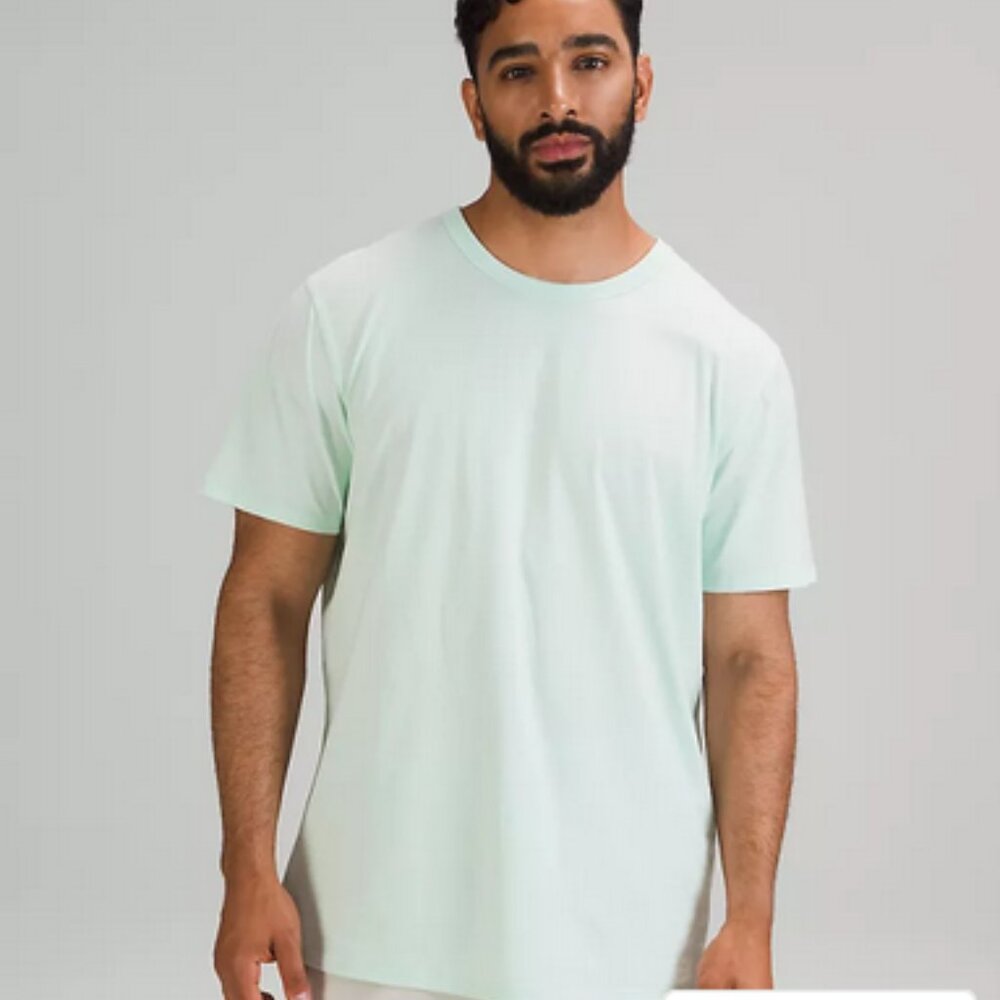 Lululemon Mens Fundamental Tee Sz M Delicate Mint EUC